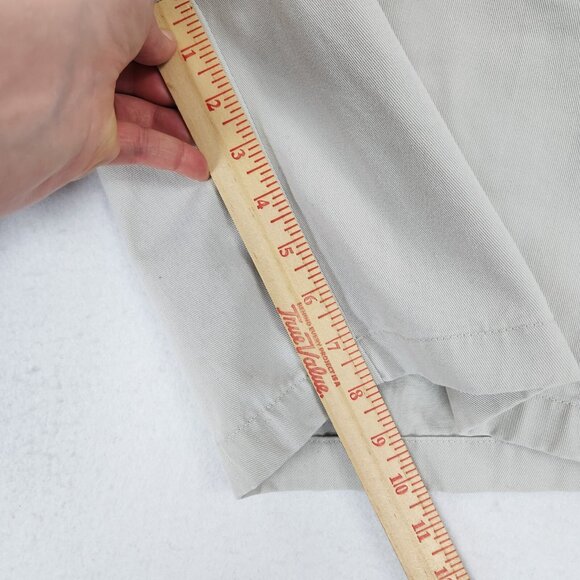 Eddie Bauer Shorts Men 40 Off White Cream Flat Front Chino Cotton Classic Casual - Picture 10 of 16